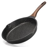 ZUOFENG Nonstick Frying Pan Skillet 20CM, Stone Pans Cookware Granite Coating, Non-Stick Saucepans Omelette Induction Pans.