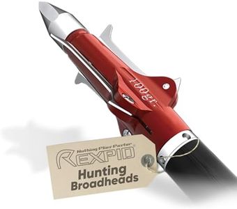 Rexpid RX-S Mechanical Broadheads 100 Grain, 3 Pack - 3 Blades Hunting Arrows Heads, Open on Impact, 1-1/2" Cut Arrow Tip for Compound Bow