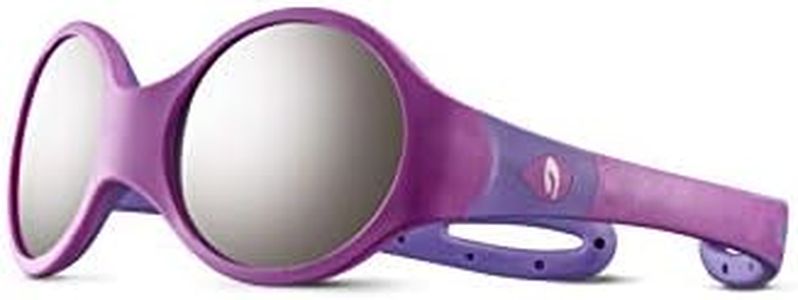 Julbo Loop Children's Sunglasses, Pink/Purple Frame - Spectron Smoke Lens w/Silver Mirror, Medium (1-3 Years)