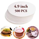 Meykers Wax Patty Paper Sheets for 5 Inches Burger Press - 500 Pcs Round Hamburger Patty Paper to Separate Frozen Pressed Patties - Circle Burger Paper for Easy Release from Patty Maker Mold