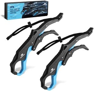 Mossy Oak 2pc 10.5'' Fishing Lip Grippers – Lightweight Nylon & Fiberglass with Lanyards,Non-Slip Handles, for Fishing Lovers, Suitable for Freshwater and Saltwater