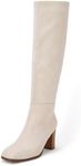 Coutgo Womens Knee High Boots Chunk