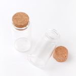 Grisofaa 6pcs 100ml Mini Jars with Cork Lids,Small Glass Bottles with Cork,Little Glass Vials with Corks.