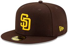 New Era MLB 59FIFTY Team Color Authentic Collection Fitted On Field Game Cap Hat (as1, Numeric, Numeric_7_and_7_eighths, Colorado Rockies), Brown, 7 7/8