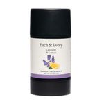 Each & Every All Natural 2.5oz Deodorant for Men and Women | Non-Toxic, Aluminum Free, Baking Soda Free, Paraben Free | Vegan, Cruelty Free | Made with Essential Oils, Lavender & Lemon