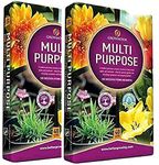 2 x 40L Growmoor Plant Care Compost Basket Soil Pot Garden Borders Multi Purpose
