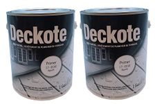 Deckote Primer White 1 Gallon Deck Coating – UV Protection, Water proof Deck Paint, High Performance Acrylic Deck Paint - Great for Patios, Stairs, Porches, Balconies, Wooden Surfaces, (Primer White)