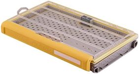 Plano EDGE 3600 Hook Utility Box, Clear/Yellow, Tackle Storage Accessories, Waterproof and Rust-Resistant Container for Fishing Hooks