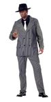 California Costumes Men's Gangster Costume, Gangster Stripe, Large Black and White