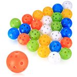 Xiaomoyu 28 Pcs Golf Practice Balls, Air Flow Hollow Practice Golf Balls, 40mm Plastic Golf Exercise Balls for Swing Practice Driving Range Home Outdoor Golf Games Adults