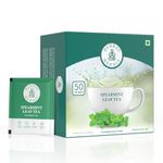 Herbal Hermit Spearmint Tea - 50 Tea Bags, Caffeine Free Herbal Tea, Instant Tea for Beneficial for PCOS, Hormonal Imbalance, Unwanted Facial Hair - Tea Bags 50 pieces