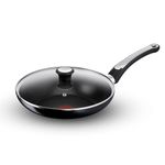 Tefal Cook & Savour Non-Stick Fry Pan with Glass Lid/Thermo-Spot Technology/Titanium Non-Stick Coating / 24 cm/Superior Induction Base/Suitable for All Hob Type/Black / 2 Years of Coverage