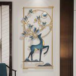 Anshika International Wall Art Deer And Butterfly Metal Frame with LED, Wall Sculpture for Living Room, Bedroom, Drawing Room, Office Wall Hanging for Home Decorative-A7