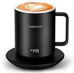 S3 Temperature Control Smart Mug 2 with Lid, Self Heating Coffee Mug 10 oz, LED Display, 90 Min Battery Life - App&Manual Controlled Heated Coffee Mug