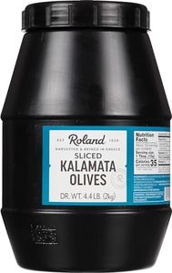 Roland Foods Sliced Kalamata Olives from Greece, Specialty Imported Food, 4.4-Pound Tub