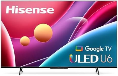 Hisense ULED 4K Premium 55U6H Quantum Dot QLED Series 55-Inch Smart Google TV, Dolby Vision Atmos, Voice Remote, Compatible with Alexa (2022 Model), Black