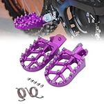 JFG RACING Sur Ron Footpegs,Motorcycle Wide Foot Pegs Mx Foot Pedals Rests Cnc With Springs For Crf150F 2003-2019 Crf230F 2003-2019 Sur Ron-Purple