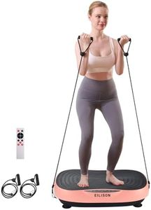 EILISON Glory Vibration Plate Exercise Machine for Lymphatic Drainage Weight Loss, Waver Vibration Plate for Home Fitness, Vibration Platform Full Body Workout 350lbs Capacity (Glory Rubber Pink)