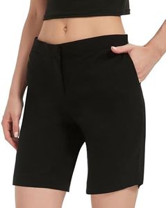 Kelly KALRK Golf Shorts for Women 9" Golf Hiking Chino Dress Shorts with Stretchy Waist and Two Pockets Black Size 12