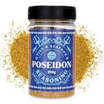 Poseidon Seasoning Mix - Premium Greek Fish and Seafood Spice Mix - Crafted for Rich and Flavorful Seafood Dishes - Large Jar (190g)