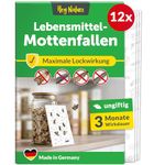 Hey Nature Pantry Moth Traps, 12 Pieces, Food Moth Trap, Non-toxic Moth Catcher With No Insecticides, Pheromone Moth Traps With Maximum Effect to Identify Infestation, Monitoring Trap Against Moths