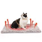 MORA PETS Self Warming & Self Heating Heated Cat Bed, Washable Warming Pet Pad, Electric-Free Heat Mat for Indoor/Outdoor Cats, Puppy Cushion Small Thermal Reversible 70 x 47 cm
