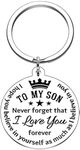 Govind Crafted Inspirational Gifts Keychain for Son Boy Him from Mom Dad, I Hope You Believe in Yourself As Much As I Believe in You, Birthday Christmas Graduation Encouragement Gift Ideas