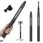 ULANZI VL02 Carbon Fibre Extended Edition Invisible Selfie Stick for Insta360 X5/X4/X3/GO 3S/ONE X2/DJI Osmo 360, 2.7m Selfie Stick for Go Pro, 1/4 Inch Extension, Waterproof Handle Grip for Phone