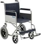 DAYS Heavy Duty Attendant Propelled Wheelchair – Folding Steel Frame with 51cm Wide Seat, 22st Weight Limit – Detachable Armrests, Swing-Away Footrests – Lightweight & Easy to Push for Carers