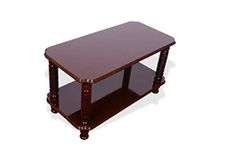 MONO FURN Asian Engineered Wood Wooden Finish Teapoy Coffee Table