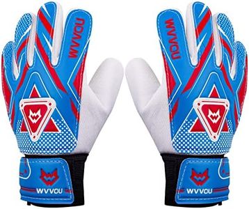 WVVOU Goalkeeper Gloves for Kids Youth, Soccer Goalie Gloves with Double Protection, Anti-Slip Soccer Gloves, Super Grip