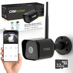 OSI Smart Security Bullet Camera Outdoor 1080P HD, WiFi Cameras, Home Security Cameras with, Two-Way Audio,Night Vision, Compatible with Alexa, Google, 32GB SD Card Included & Cloud Storage