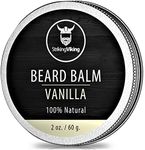 Striking Viking Vanilla Beard Balm - Styles, Strengthens & Softens Beards & Mustaches - Natural Beard Conditioner Wax with Organic Shea Butter, Tea Tree, Argan & Jojoba Oils (Vanilla)