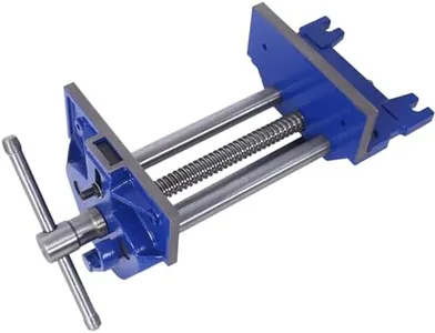 Rapid Action Woodworking Vise, 7' Jaw Width, Quick Release, Heavy-Duty Cast Iron, Blue