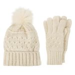 Totes Ladies Cable Hat & Glove Set