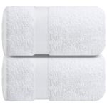 Infinitee Xclusives Premium Bath Sheets Towels for Adults – 2 Pack Extra Large Bath Towels 90x180cm-100% Soft Cotton, Absorbent Oversized Bathroom Towels, Hotel & Spa Quality Towel |Brilliant White|