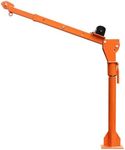 GEYOPMID Truck Bed Crane Hoist, 1100LB Electric Trailer Dolly with 12V Electric Winch Pickup Truck Jib Cranes Truck Bed Hoist with Adjustable Height Suitable for The Construction Industry