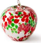 KANGMING Hand Blown Red Glass Apple