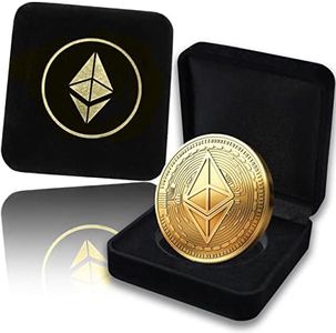 innoGadgets Physical Bitcoin Medal Plated with 24 Carat Real Gold. in a Noble Casket for a True Collector's Item