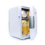 ARTECH Mini Fridge 4 Litre - 6 Can Portable AC+DC Power Cooler & Warmer | Mini Coolers for Food, Drinks, Cosmetics/Makeup/Skincare | Quiet Refrigerator for Home, Bedrooms, Cars, Offices, Travel