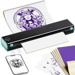 PhoFuta Wireless Tattoo Stencil Printer,Thermal Tattoo Machine with 10pcs Tattoo Stencil Transfer Paper,Bluetooth Tattoo Machines Specializing in Tattoo Artists,Compatible with Smartphone & PC