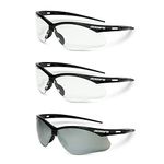 Jackson Safety SG Safety Glasses Variety Pack (2X Clear & 1x Smoke Lens Included)