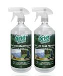 One Chem - Tent and Gear Waterproof 2 x 1 Litre Spray - Multi-pack - Effectively Protects Tents From The Elements - Ideal for Camping and Hiking