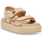 Steve Madden Women's Bigmona Sandal, Natural Raffia, 3.5 UK