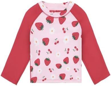 ALVA Baby Rash Guard Shirts UPF 50+ Sun Protection Long Sleeve Swim Shirt, Toddler Infant Beach & Pool Swimwear for Boys and Girls ST-SY51-3-6M