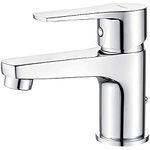 Ibergrif M11057 Bathroom Basin Taps, Sink Taps Mixers Chrome Brass with UK Standard Hoses