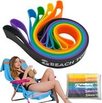 Tailoreadily 6 Pack Towel Bands, Beach Pool Cruise Chair Essentials, Keep Towel from Blowing Away, Beach Accessories for Vacation Must Haves, Great Alternative to Beach Towel Clips