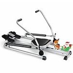 SPORFIT Rowing Machines for Home Use - Folding Rowing Machine w/Adjustable Resistance & LCD Monitor for Cardio Exercise, Soft Seat (RW-0703)