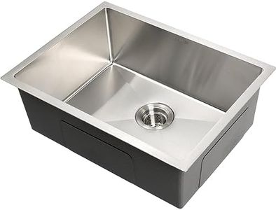 Amirra Heavy-Duty Stainless Steel Kitchen Sink - Nano Coated, R-10 Round Corner, Premium Quality (Silver Black, 440mm x 340mm)