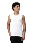 Levi's Men's Style #014 Gym Regular Fit Solid Vest (#014-VEST-WHT-P1_White_M)